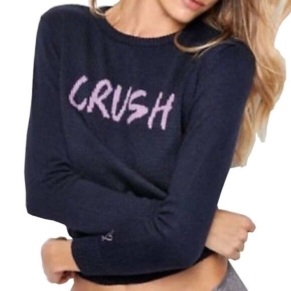 Victoria's Secret Crush Glitter Long Sleeve Sleep Top Pajama Blue XSmall - Picture 3 of 3